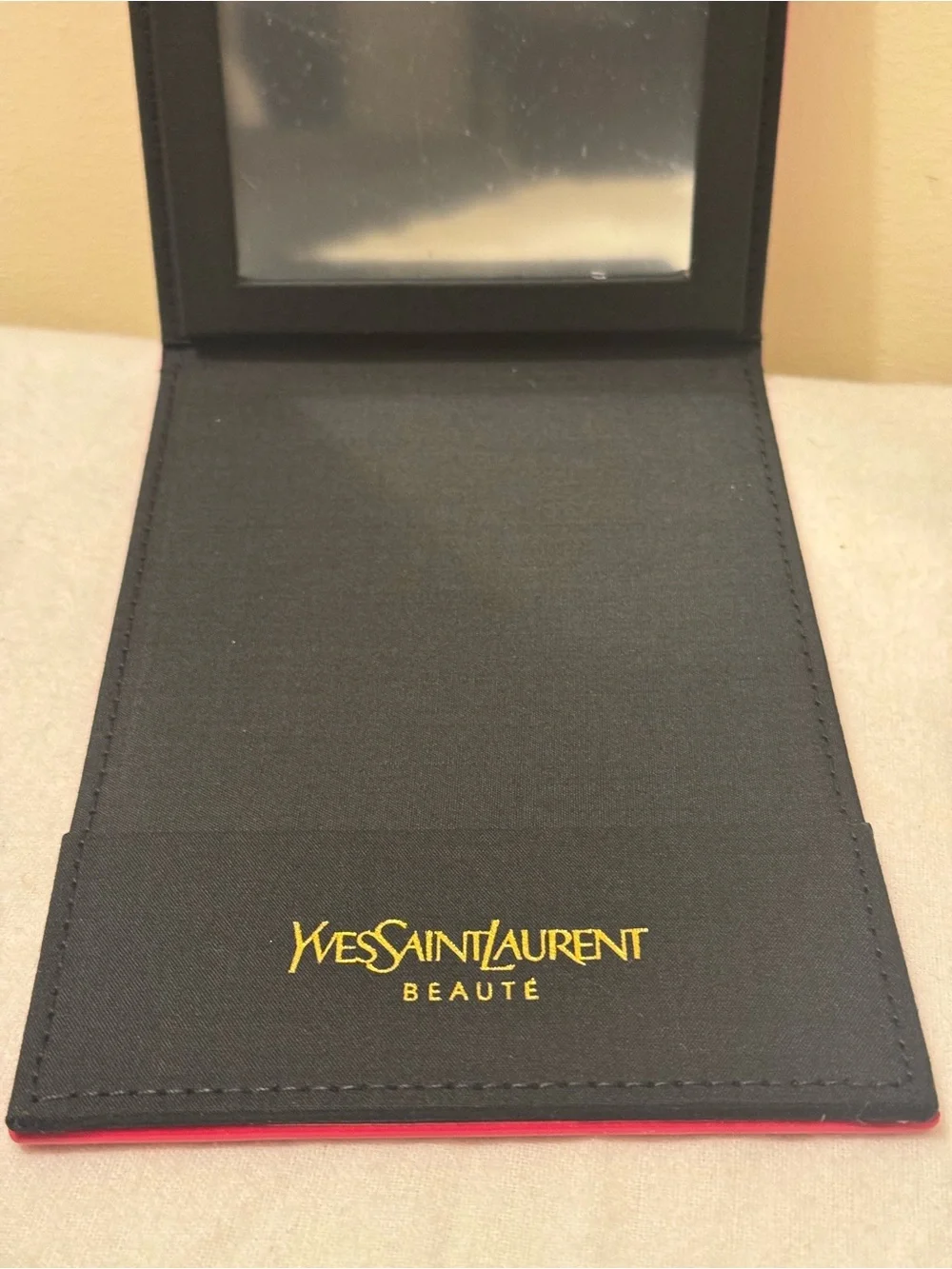 NIB VINTAGE YSL Beauty GWP Mirror & Kabuki Brush Set